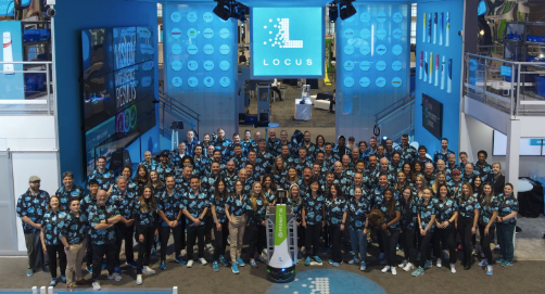 The Locus Robotics team at the "Superbowl" of Logistics