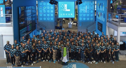 The Locus Robotics team at the "Superbowl" of Logistics 